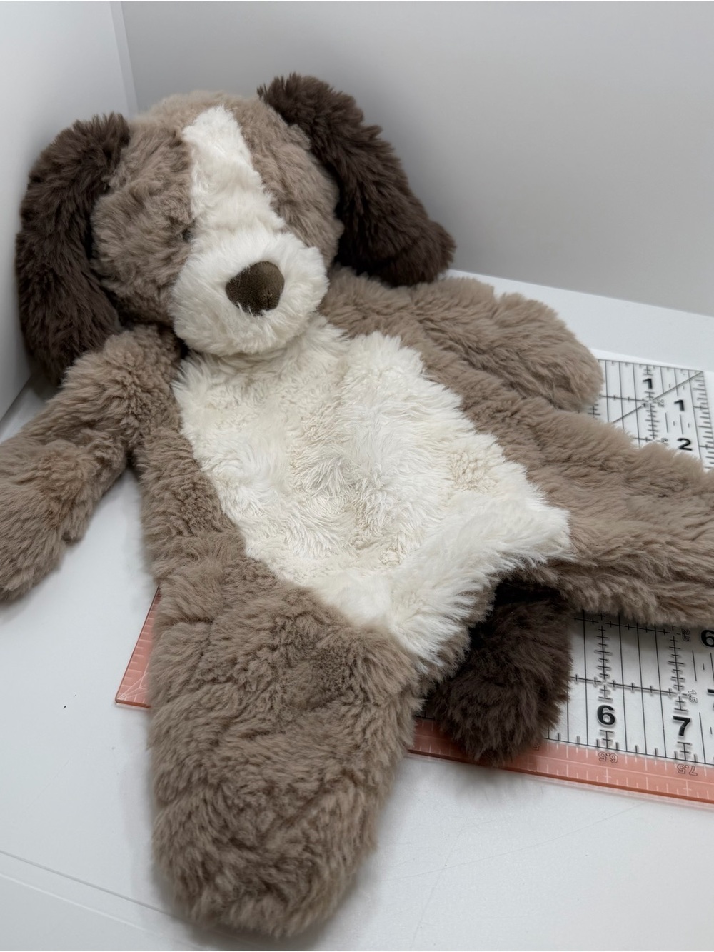 Mud Pie Plush Brown and Cream Puppy Lovey